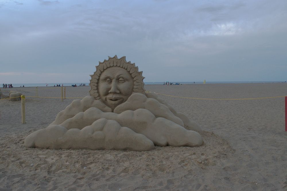 Sand sculpture at Headlands Beach State Park