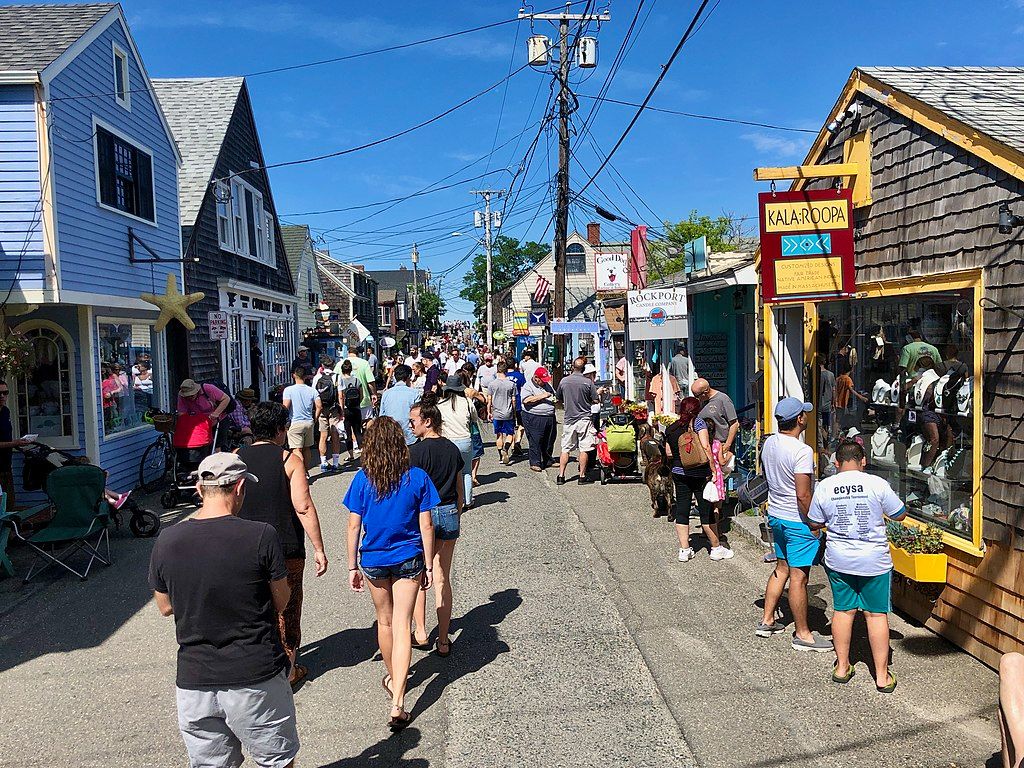 View of People in Bearskin Neck