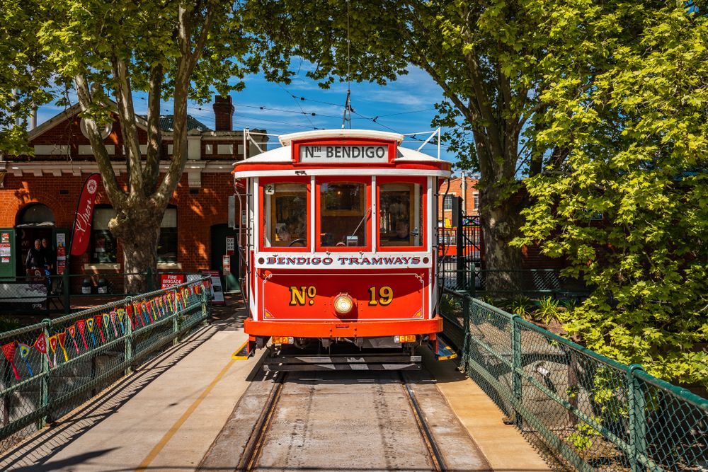 View of a Bendigo Tramway vehicle