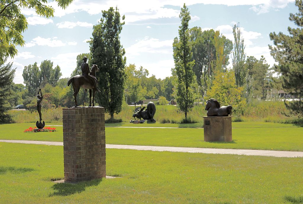 Horse sculptures at Benson Park Sculpture Garden