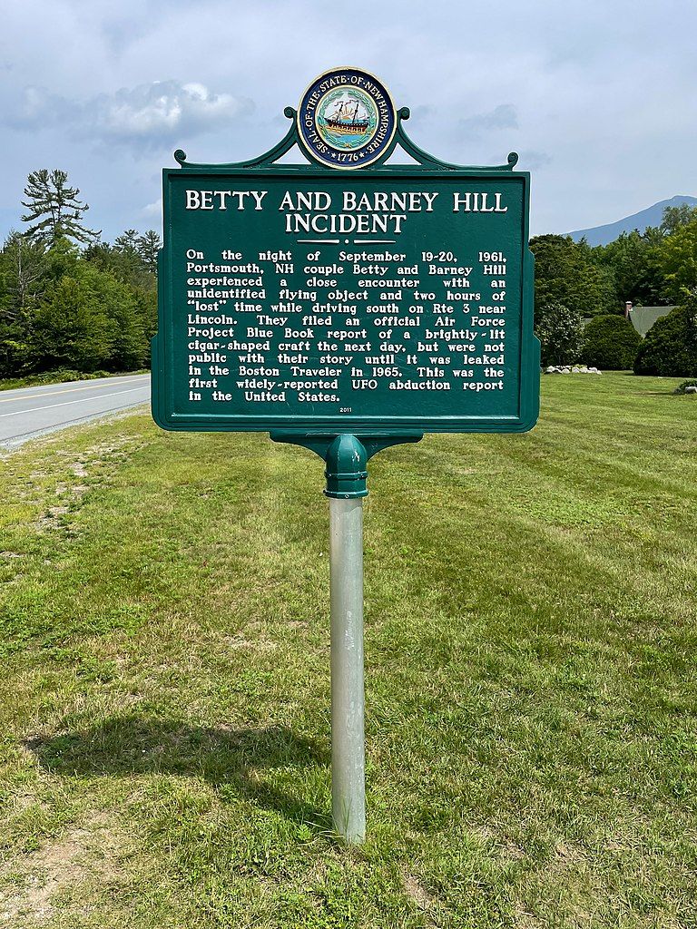 Sign about the Betty and Barney Hill