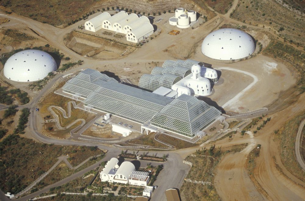 Aerial view of Biosphere 2