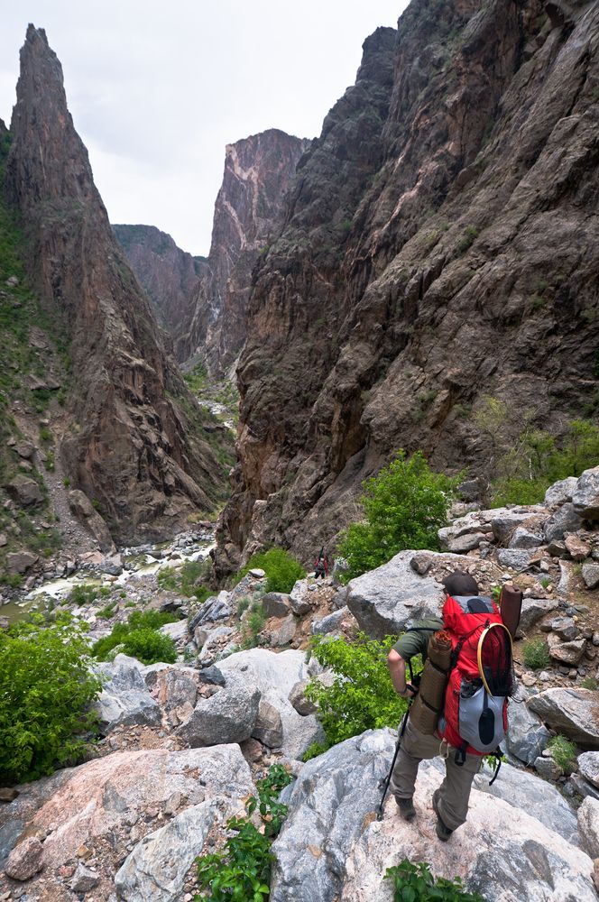 A hiker at Black Canyon of the Gunnison National Park