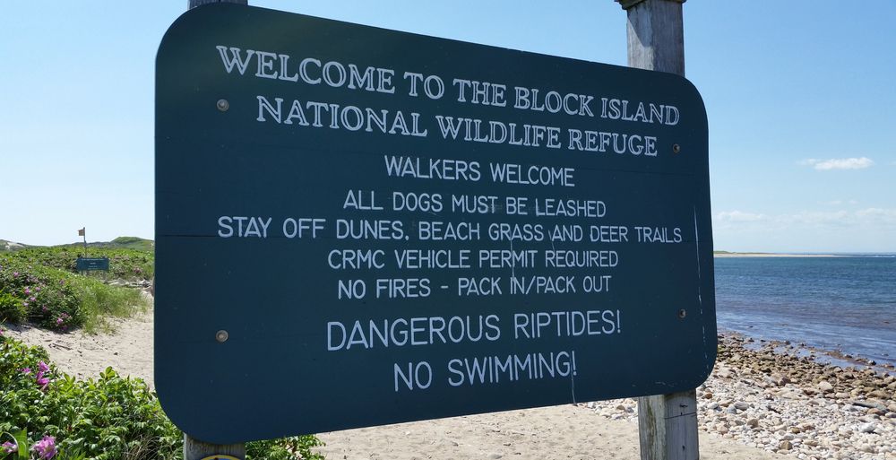 Sign at Block Island National Wildlife Refuge