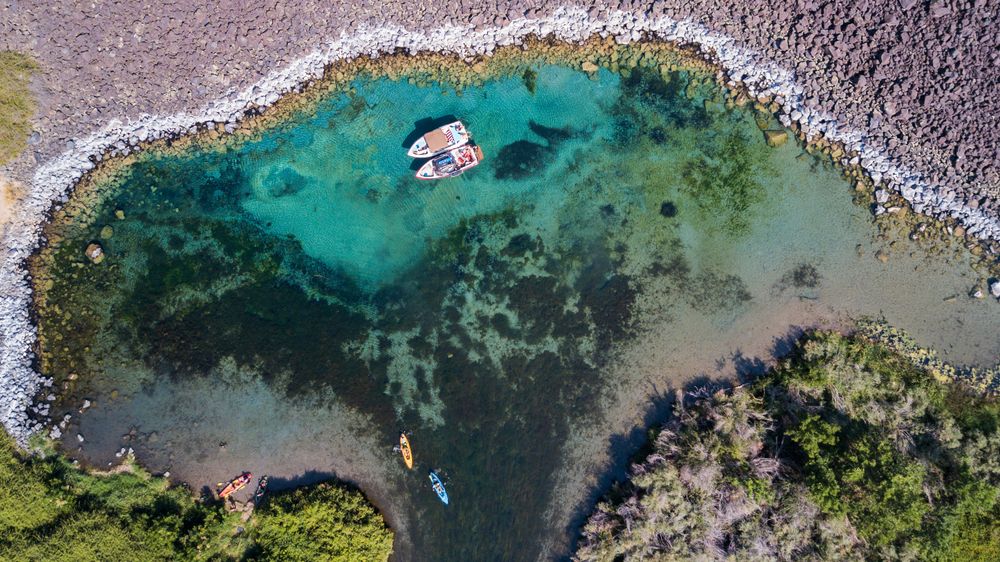 Aerial view of Blue heart