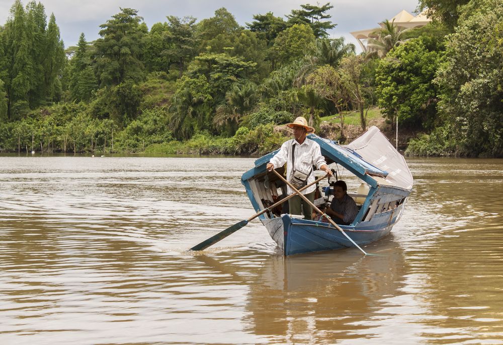 Boating in Sarawak river