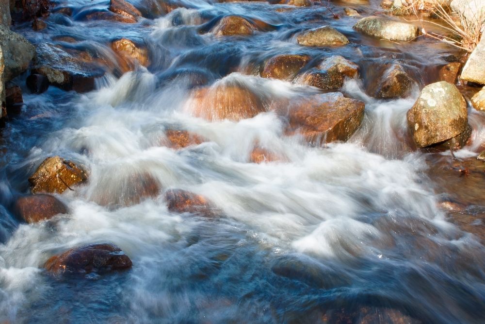Water flowing at the Borderland State Park