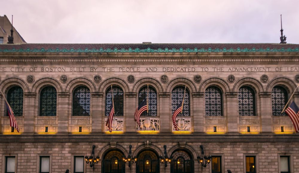 Facade of Boston Public Library