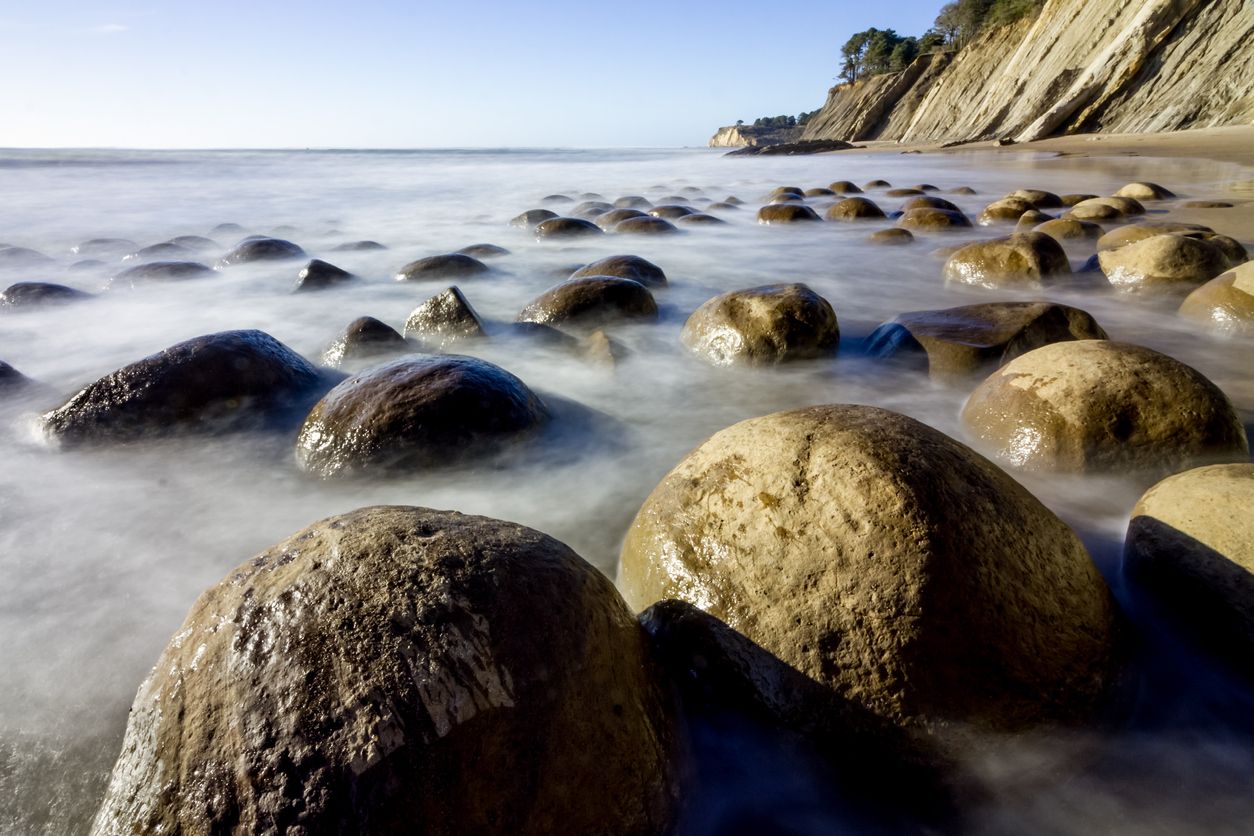 View of Bowling Ball Beach, California
