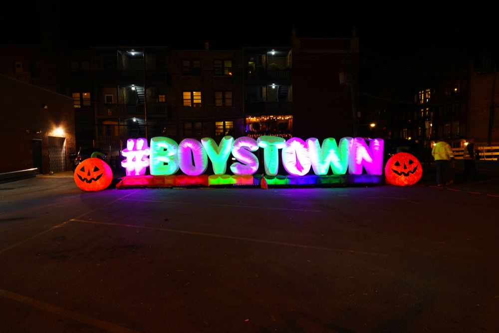 Halloween decorations at Boystown