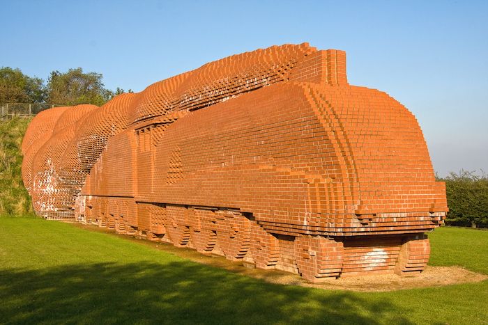 View of the Brick Train on a sunny day