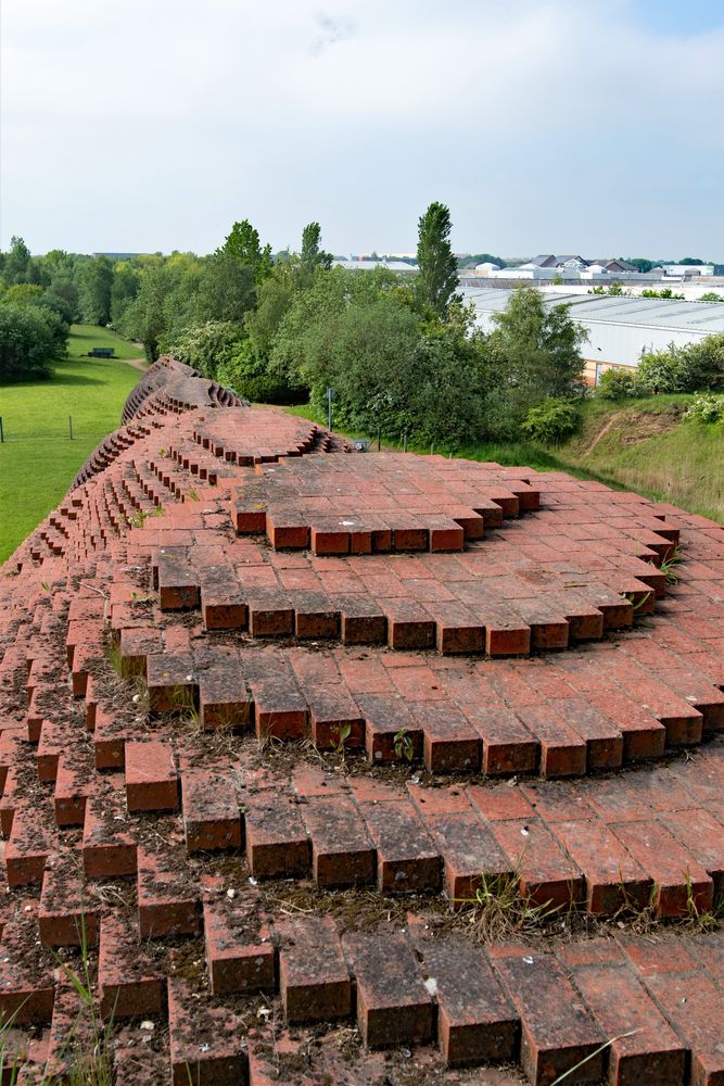 Closeup of the brick alignment at Brick Train