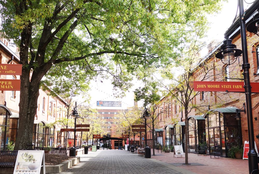 Daytime view of Brightleaf Square