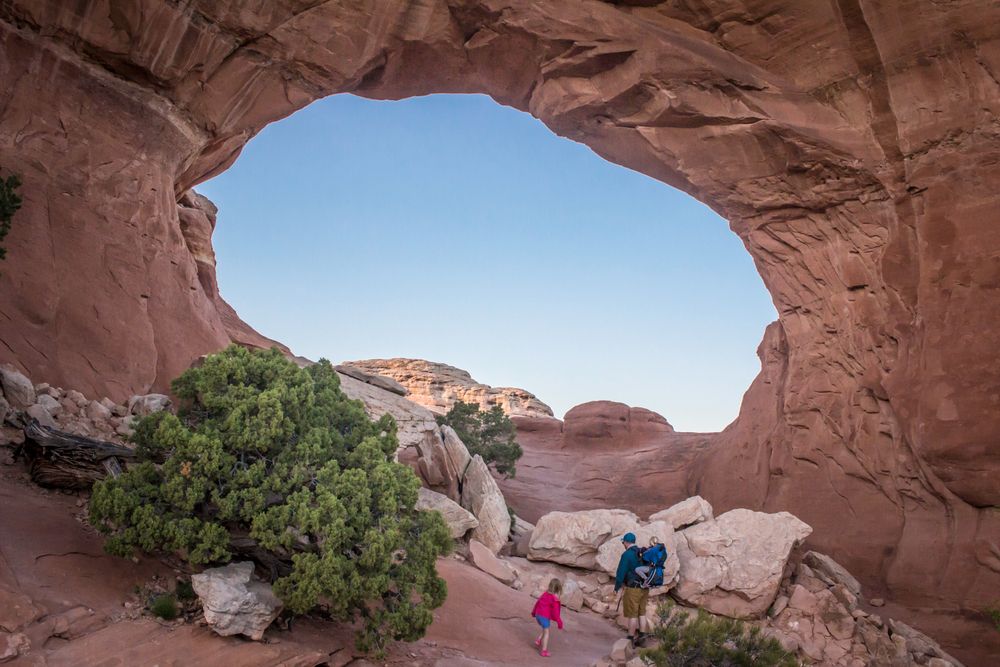 Hikers at Broken Arch