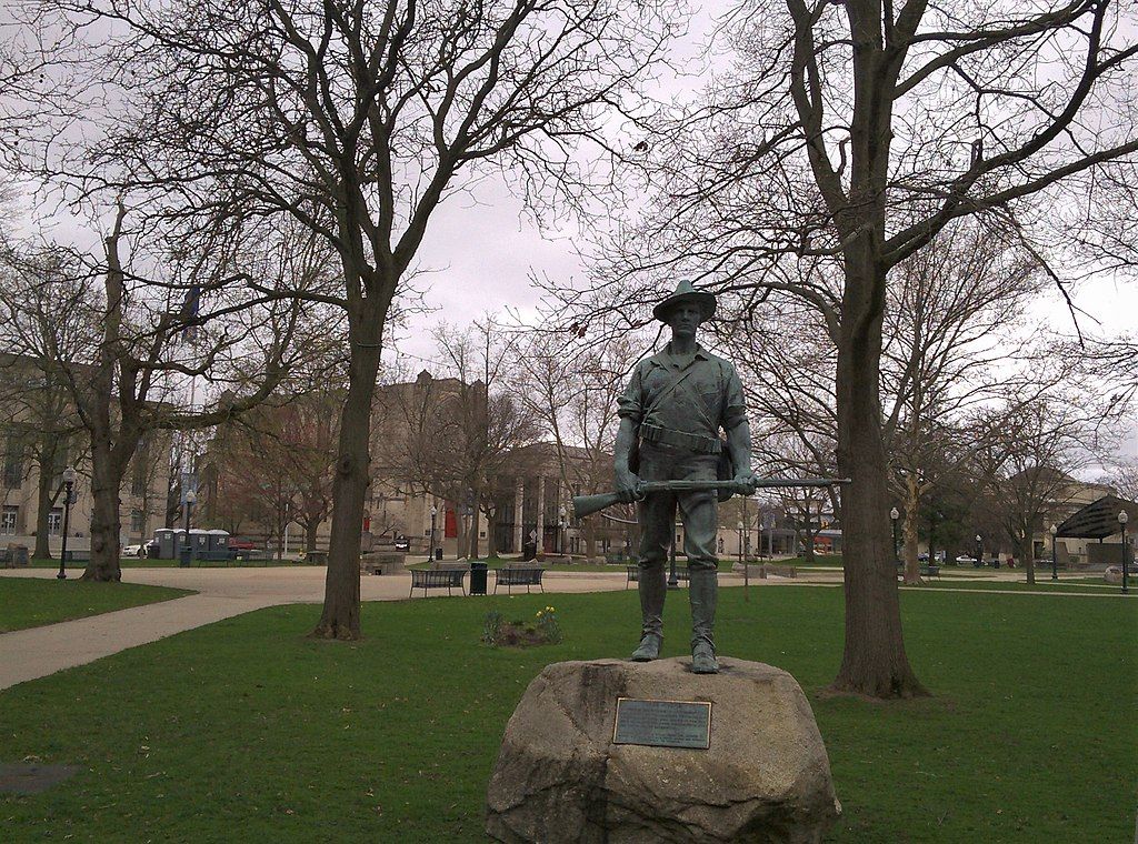 A statue at Bronson Park