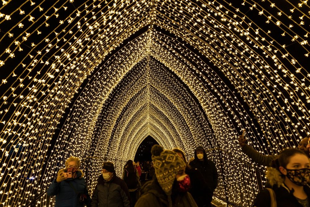 Christmas decorations at Brooklyn Botanic Garden