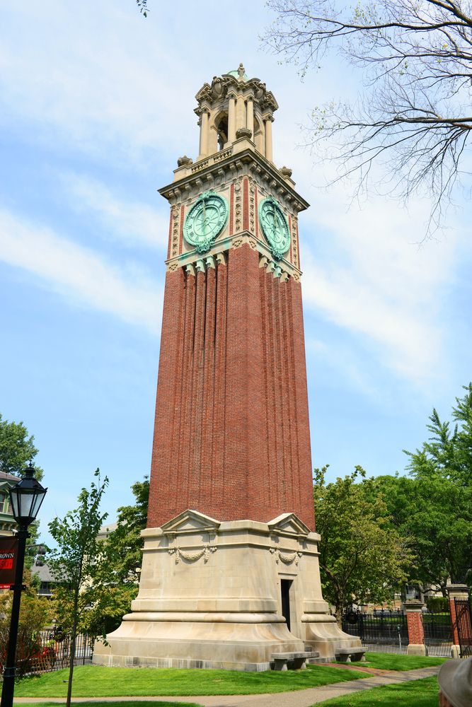 Clock tower at Brown University