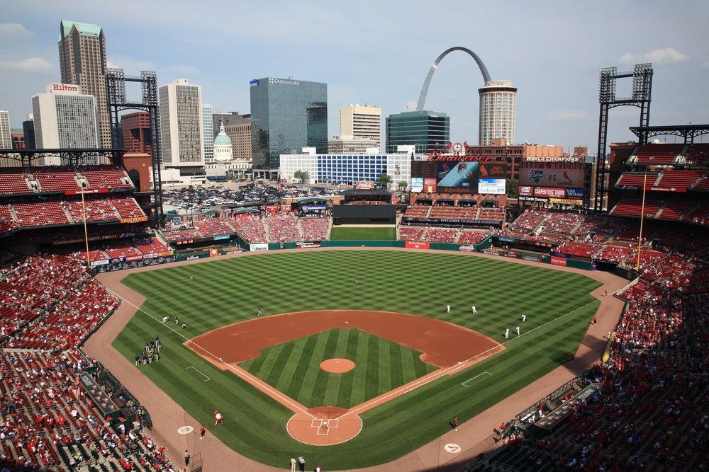 The field of Busch Stadium