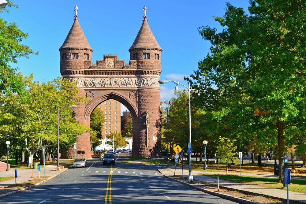 Soldiers and Sailors memorial arch in Bushnell Park