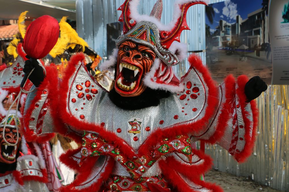 People dressed up for a performance at Cabarete