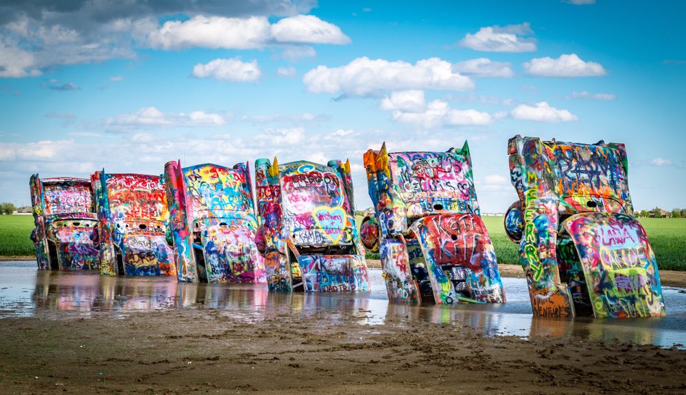 View of the Cadillac Ranch