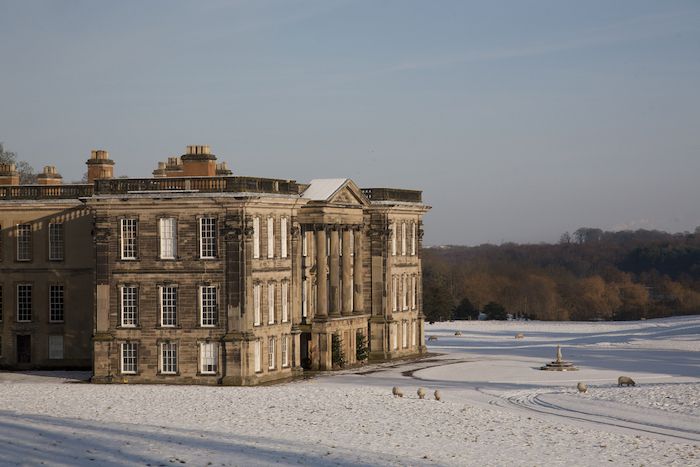 Calke Abbey during winter