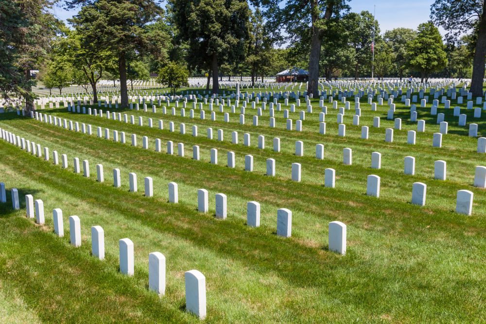 Headstones at Camp Butler cemetery