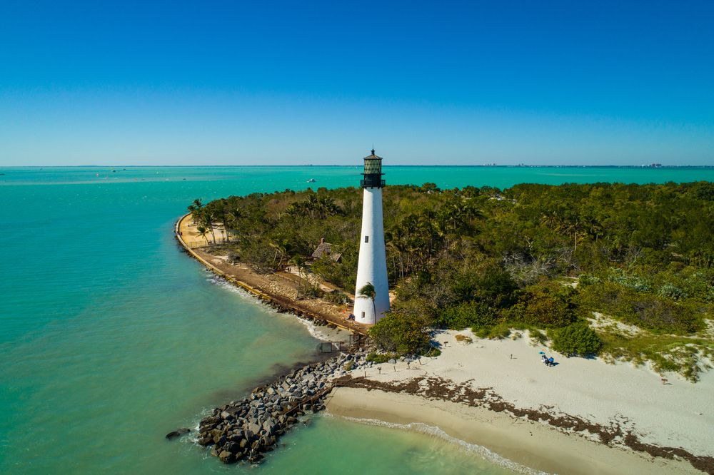 Aerial view of Bill Baggs Cape Florida State Park