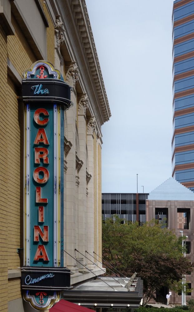 Signage of Carolina Theatres