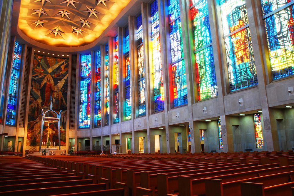 Colorful interior of the Cathedral of St. Joseph