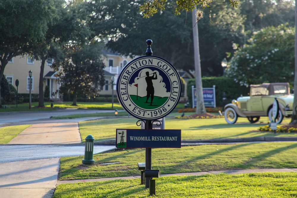 Logo sign of Celebration Golf Club