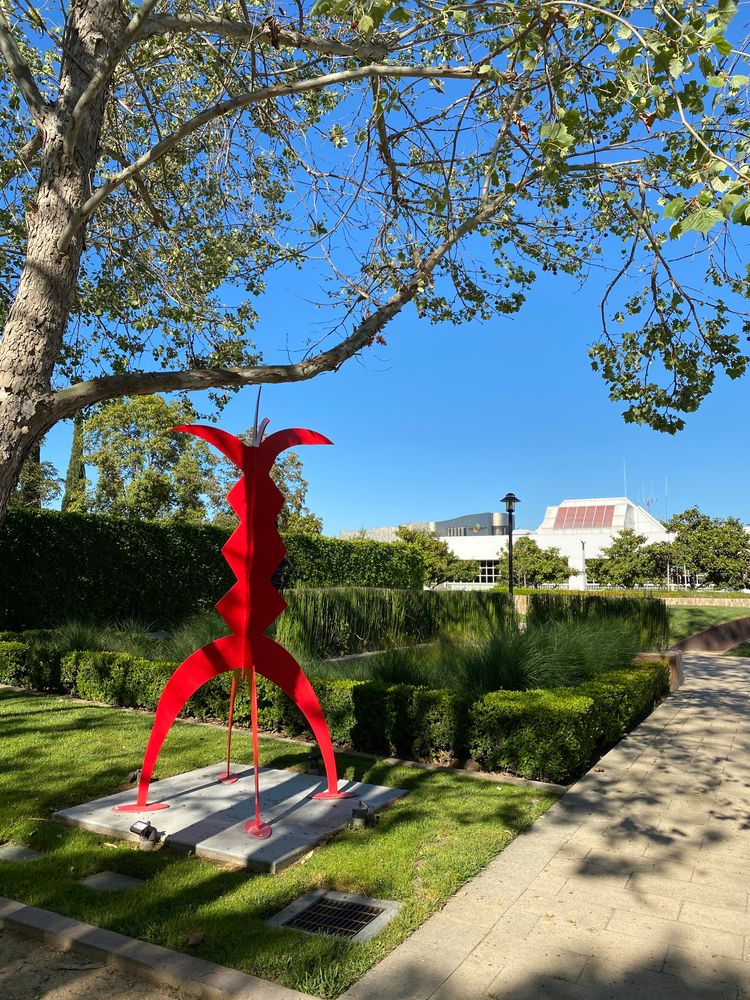 Red Sculpture at Cerritos Sculpture Garden
