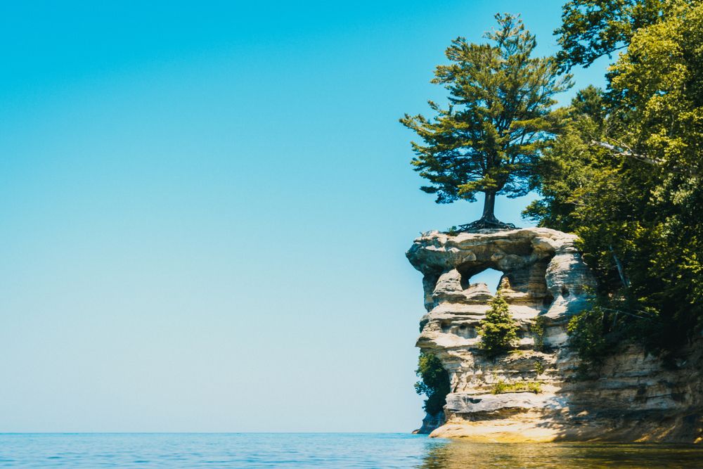 Scenic view of the Chapel rock