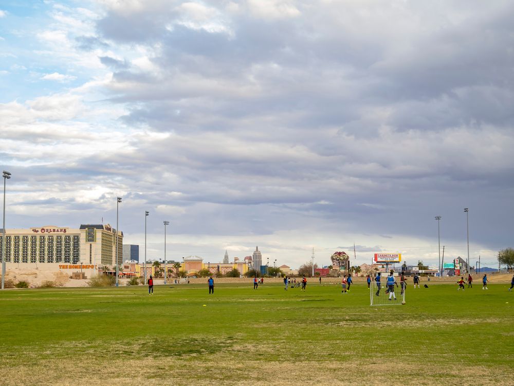 Kids playing at Charlie Frias Park