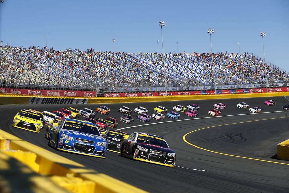 A race at Charlotte Motor Speedway