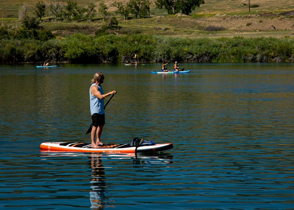 Paddle boarding at Chatfield State Park