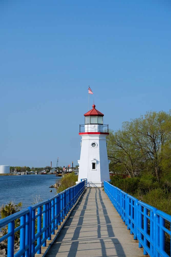 Entryway to Cheboygan Crib Lighthouse