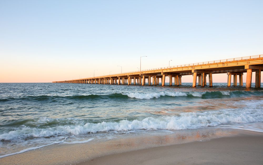 Waves below the Chesapeake Bay Bridge-Tunnel