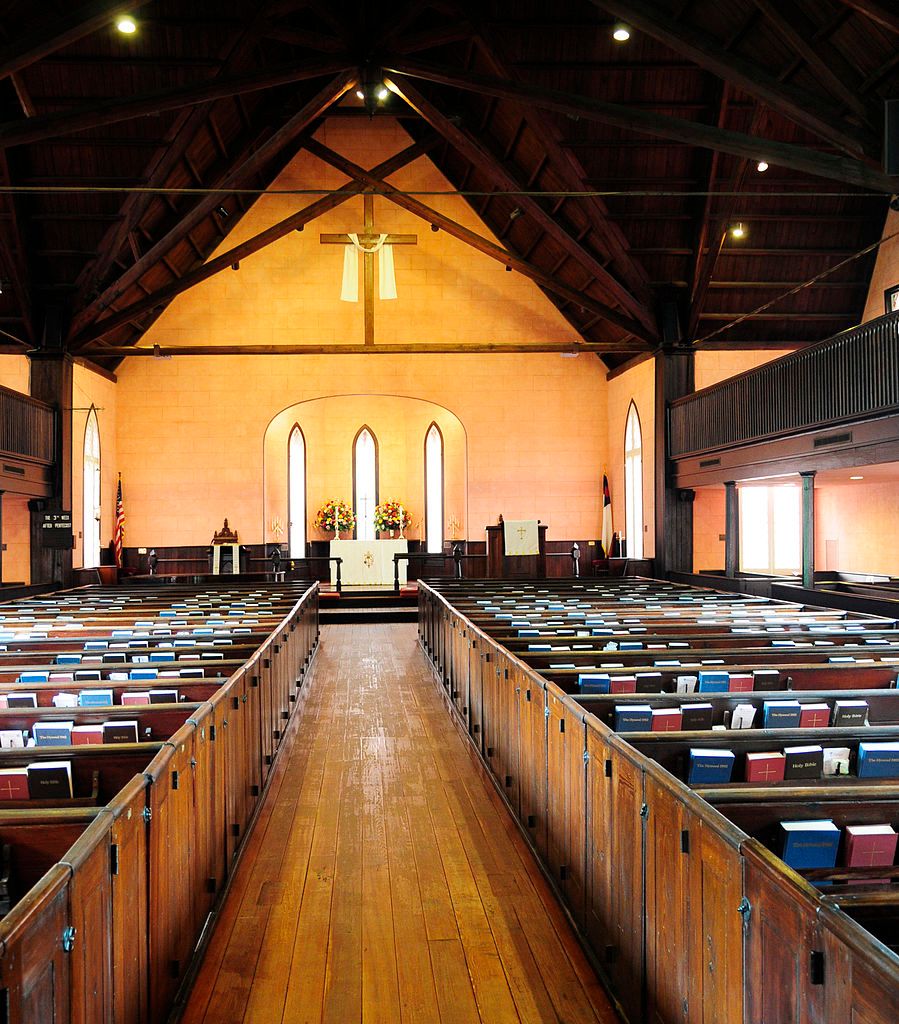 Interior view of the Church of the Cross