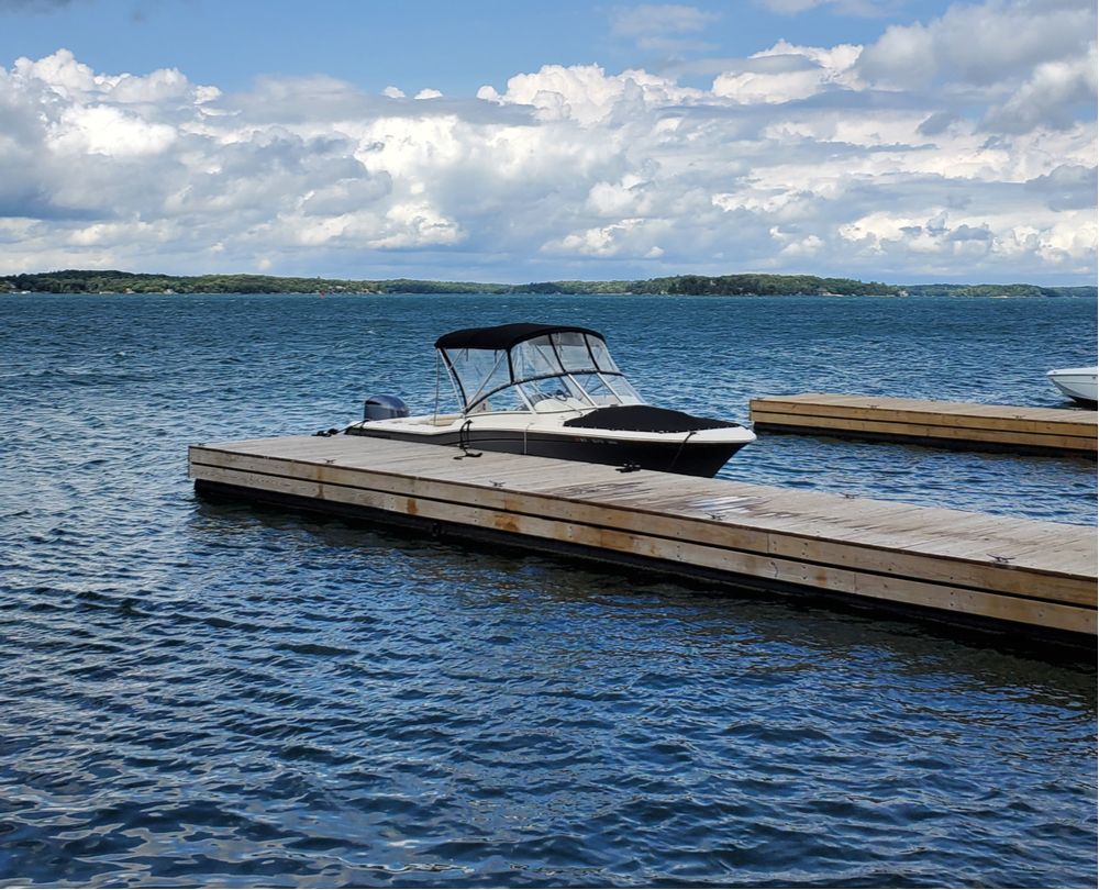 A Clayton Island Tours boat on the water