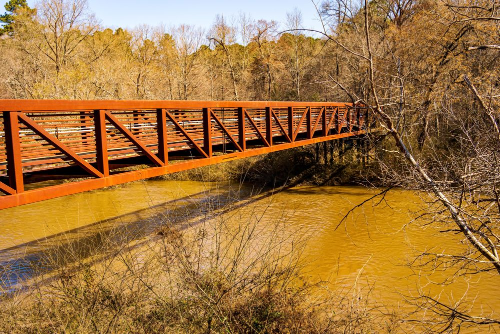 Wooden bridge at Clayton River Walk