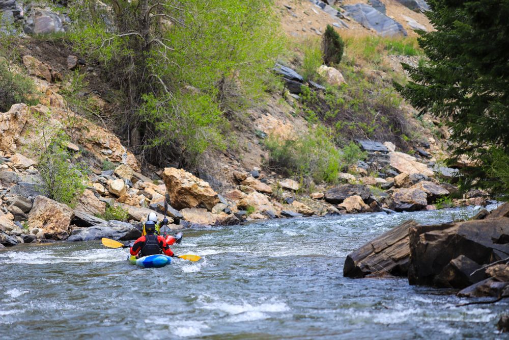 Kayaking at Clear Creek White Water Park