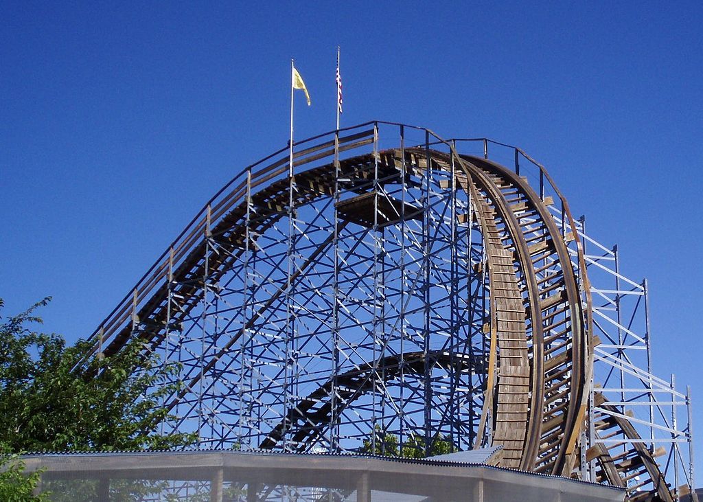 Roller coaster ride at Cliff’s Amusement Park