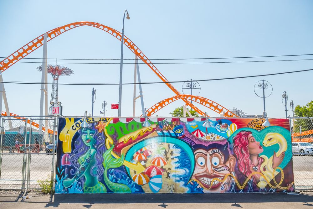 Colorful Coney Art Wall
