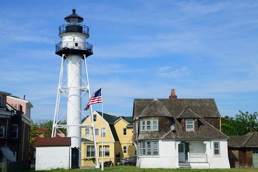 A house beside the Coney Island Lighthouse