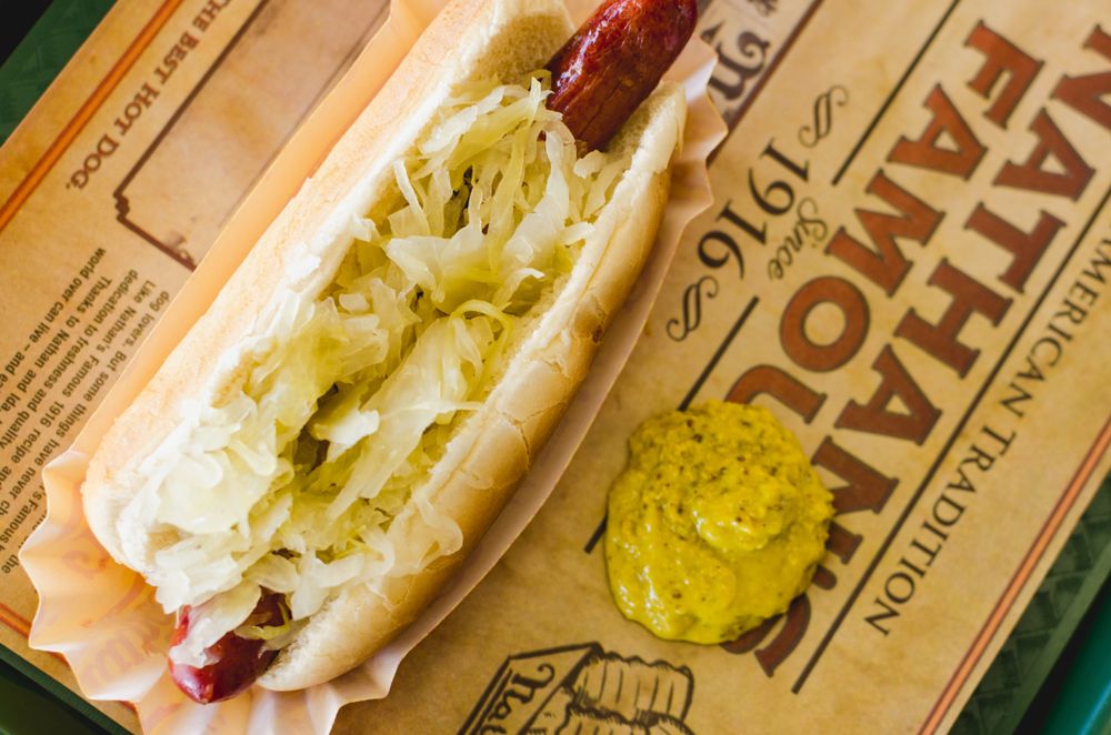 Hotdog sandwich from Nathan's