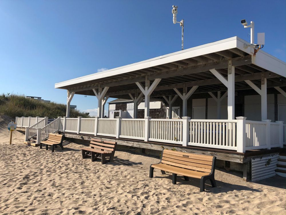 Sitting area at Cooper's Beach