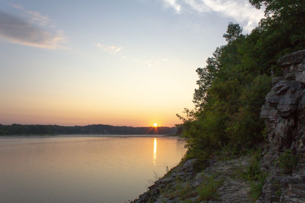 Sunset over Coralville Lake