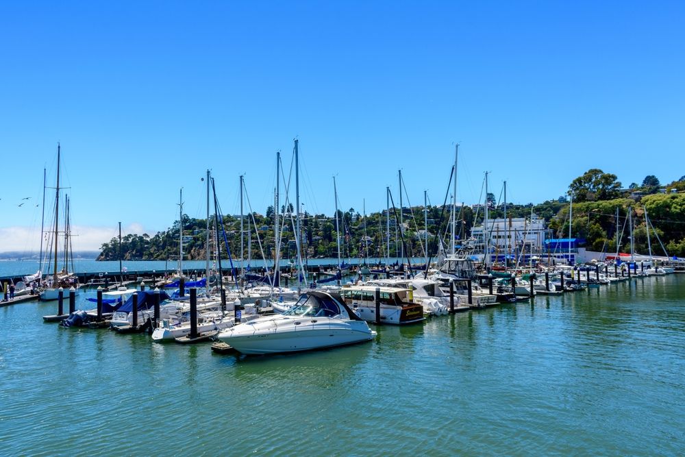 Boats docked at Corinthian Yacht Club
