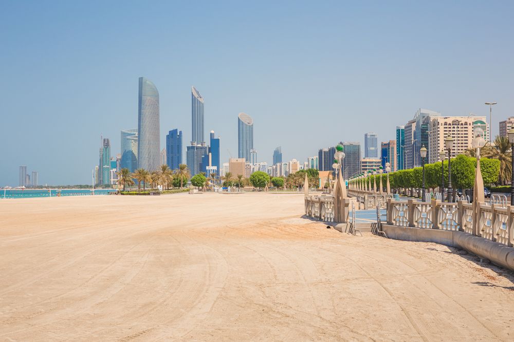 Sandy shore of Corniche Beach